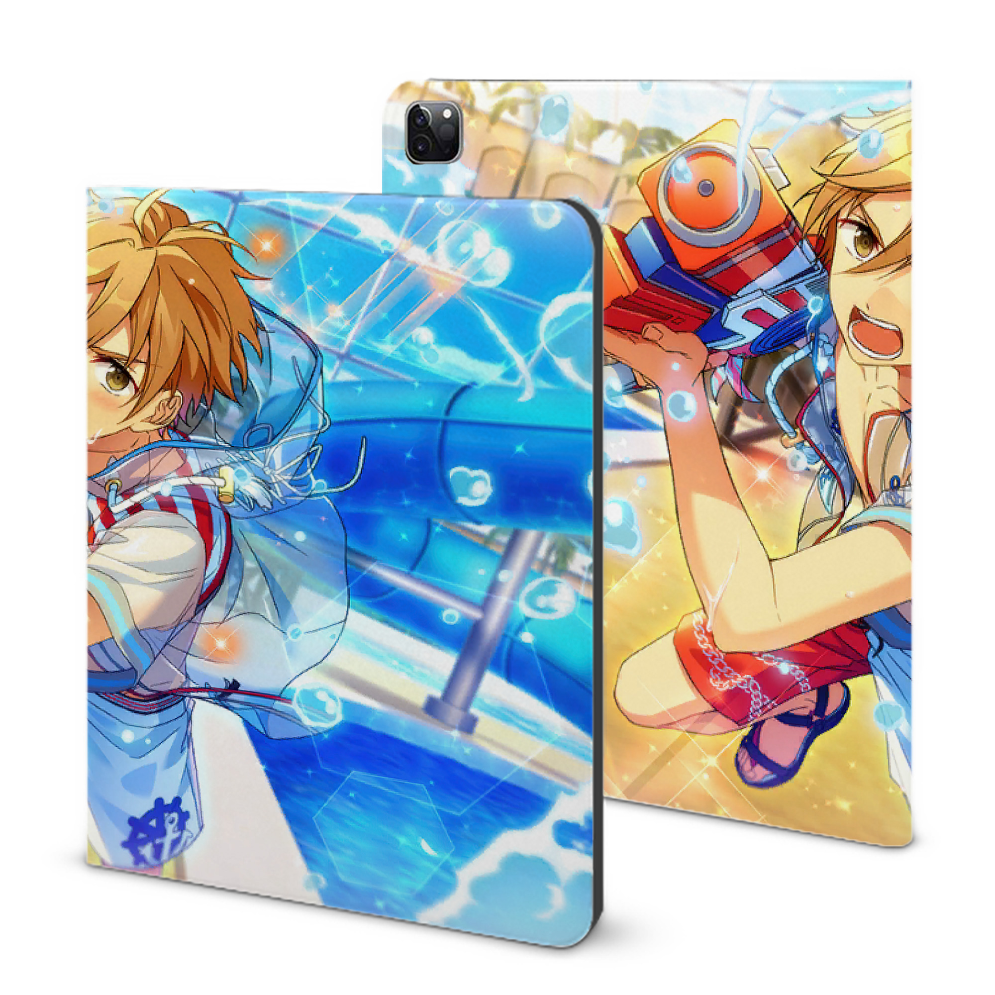 （画像用） あんさんぶるスターズ! Ensemble Stars IPad ケース ブック型 PUレザー TPU 耐衝撃 軽量 薄型 ペン収納なし 全面保護 IPad 各モデル対応